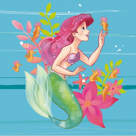 Poster géant intissé Ariel et ses Petits Amis - 250 x 250 cm (1/5)