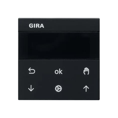 Gira S3000 Reloj de persiana/conmutación Display System 55 Negro m [5366005], 5366 005