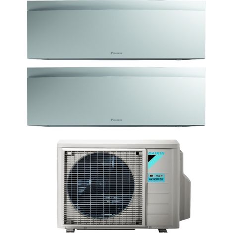 Daikin Bluevolution Dual Split Inverter-Klimagerät Serie EMURA WHITE III 9+9 mit 2MXM68N R-32 Wi-Fi Integrated 9000+9000 Farbe Weiß - Italienische Garantie