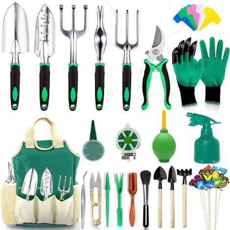 Ensemble de 21 outils jardin en aluminium - Kit jardinage pour une utilisation extérieur (1/5)