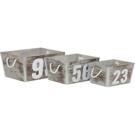 MAVERICK - set di 3 cassette in legno