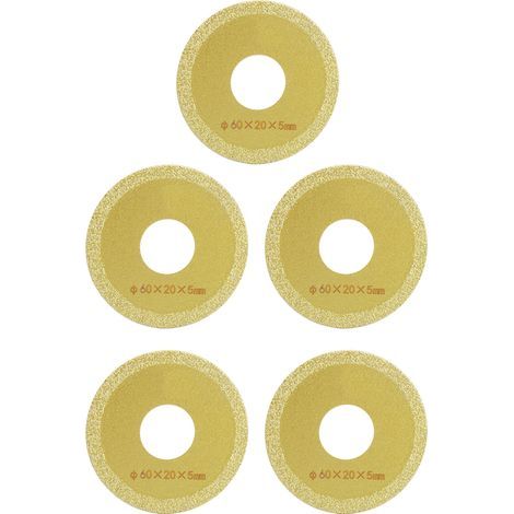 5 disques diamantés à liaison or pour coupe rapide du marbre, 60mm - Outils de meulage efficaces (1/5)
