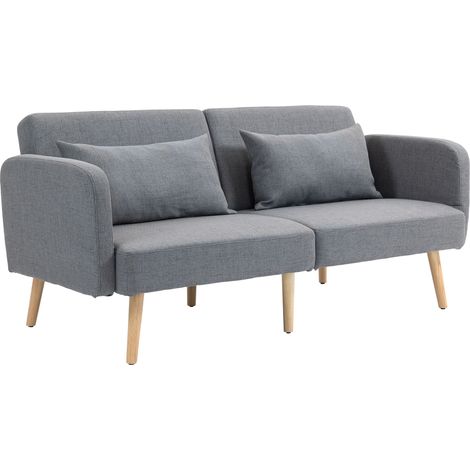 Canapé convertible 3 places scandinave HAVANA grises (1/5)