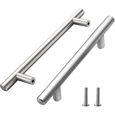 Lot de 2 Poignée de Porte Poignée Cuisine Poignée Meuble Poignee de Meuble Cuisine Inox Nickel Brossé en Acier Inoxydable Entraxe 160mm (1/5)