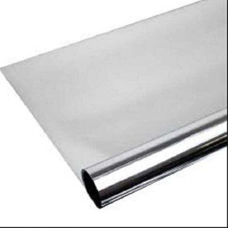Film pour fenêtre Adhésif Multi-fix - Multi-usages - Protection UV 99% - Anti-chaleur - Effet miroir - Film pour vitres argenté - 45x200cm (1/4)