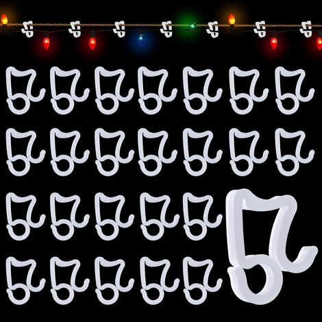 100 Dachrinnenhaken für den Außenbereich, Girlandenaufhänger für Weihnachten, Halloween und Partys
