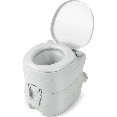 Costway – Toilette portable 20L avec réservoir d'eaux usées détachable – Siège ergonomique étanche – Pompe de chasse 360° – Pour camping et bateau