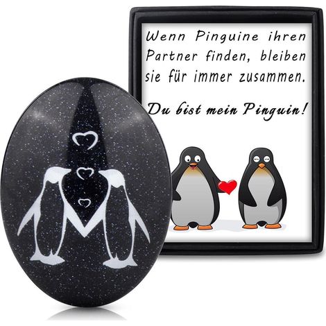Pinguin Partner Geschenk Hochzeit Jahrestag Valentinstag Hochzeitsgeschenk (1/5)