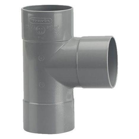 Wavin Tetto PVC grigio D75 doppio femmina