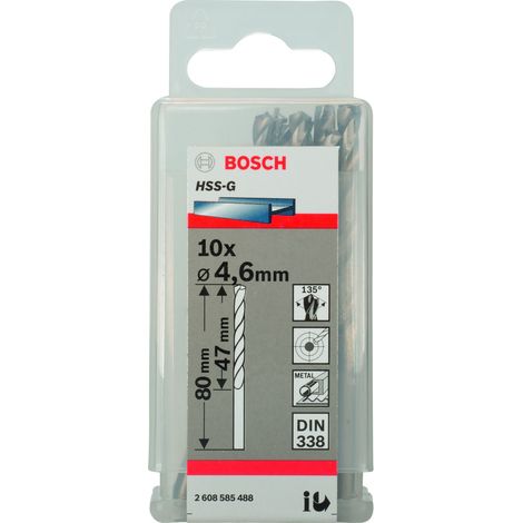 Bosch PRO  Metal HSS-G  Broca espiral  4,6 x  47 x  80 mm  2608585488 (1/5)