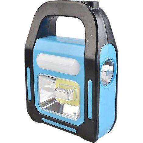Lampe de travail solaire d'urgence pour extérieur, lampe de camping étanche, lampe de travail portable-19X13.5CM-Blue (1/3)