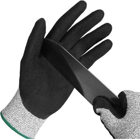 Cut-resistant glove, Oyster glove, Level 5 protection, stainless steel wire mesh, suitable for work with oysters, meat cutting, gardening and carving (M) (1/4)