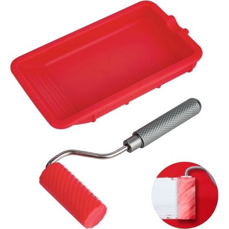 Rouleau Colle Bois Pinceau Bac Silicone Application Rapide (1/4)