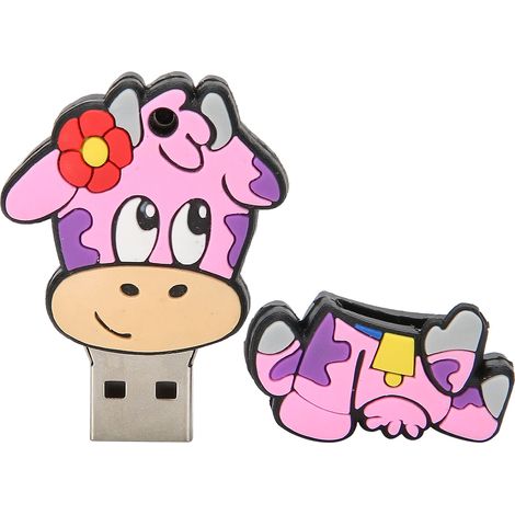 Clé USB en plastique, aspect dessin animé, haute vitesse, grande capacité de stockage, 64 Go