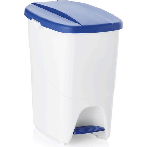 Poubelle à pédale couvercle bleu 25 ltr 25 x 40 x 41,5 cm polypropylène - Was Germany (1/2)