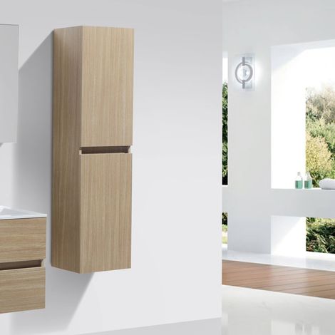 Badschrank 150 cm vertikal montiert Eiche hell SIENA