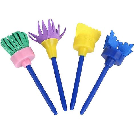 Kit de peinture avec pinceaux et éponges pour enfants : tampons et pinceaux pour une création artistique créative et ludique, idéal pour l'éveil des tout-petits. Non toxique. Idée cadeau cadeau pour l (1/5)