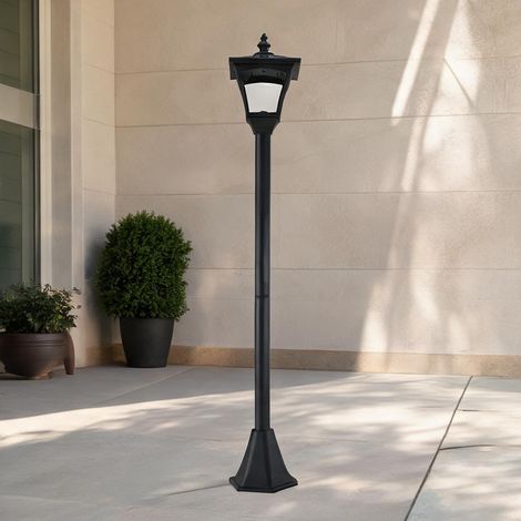 Lampe de jardin solaire LED 120 cm avec piquet noir en plastique (1/5)