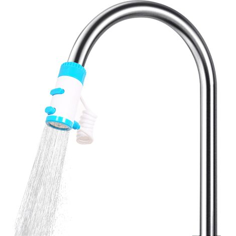 Extensión de grifo giratoria de 360° con 3 modos de pulverización, antisalpicaduras, cabezal pulverizador magnético multifunción, ideal para el rostro, champú y limpieza, para cocina y baño.