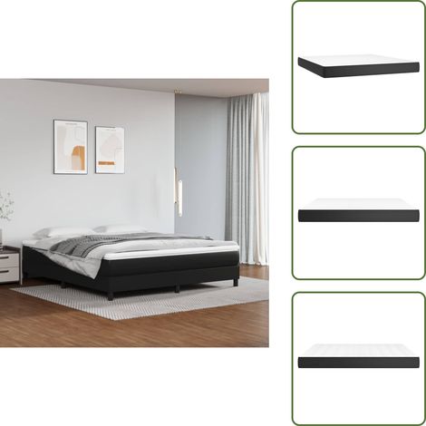Sostegno medio-duro - vidaXL Materasso a Molle Insacchettate Rigidità Media Nero 160x200x20 cm in Similpelle - Sonno riposante