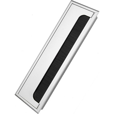Cache-câbles carré en aluminium pour bureau (grand format)