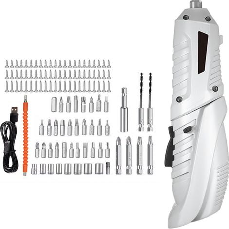Tournevis multifonctionnel 250 tr/min avec embouts métalliques, kit d'outils de réparation pour téléphones portables, ordinateurs et appareils électroménagers. (1/5)