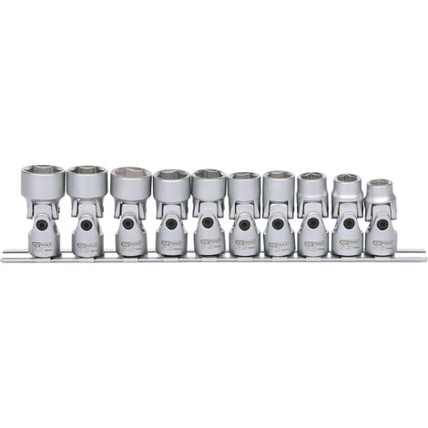 KS TOOLS 3/8" juego de llaves de vaso hexagonales articuladas 10 pzs. 10-19 mm - 917.3940 (1/2)