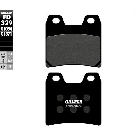 GALFER BREMSBELÄGE KH348 SEMI-METALLISCH YAMAHA HINTEN (FZS 1000 '01-'05, XJR 1300 '01-'15)