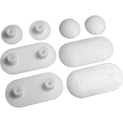Kit tampon pour abattant - Lot de 4 + 4 tampons antichoc en caoutchouc pour abattant WC (1/2)