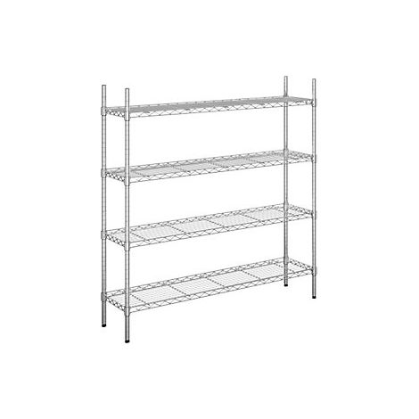 kaiserkraft  Scaffale grigliato in filo d'acciaio  cromato  4