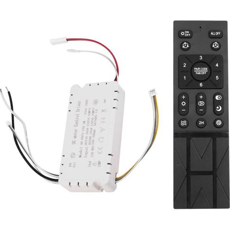 Kit de Télécommande pour Ventilateur Plafond avec 6 Réglages Vitesse, Remplacement Plafond, Commandes Gradation, 110-265 V (1/4)