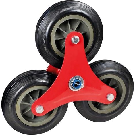 Ruota gomma piena carrello con supporto a stella per scale -1 Pezzo