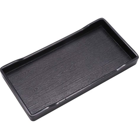 Bac à eau pour reptiles, bol carré antidérapant en plastique pour que les lézards puissent boire et manger (noir, taille S)-AquaForge (1/5)