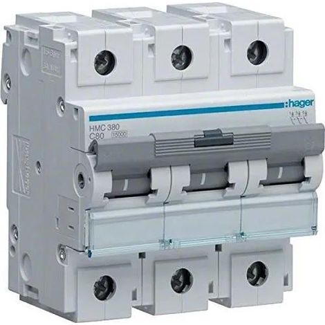 Hager HMC380 Drehschalter dreiphasig 80A Typ C 15kA