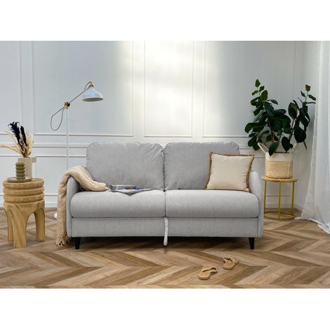 Cosmos - 3-sitzer schlafsofa - tägliche schlafgelegenheit matratze 11 cm - aus stoff - grau