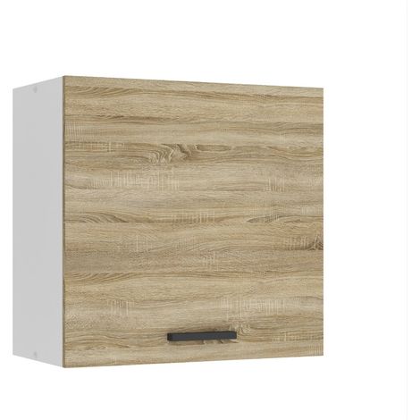 BELINI Meuble Haut Cuisine SG60 I Meubles de Cuisine - Mural, Rangements, 1 Porte I Taille: 29,6 x 60 x 58 cm I Armoire Murale avec Poignée en Métal I Couleur: chêne Sonoma (1/5)