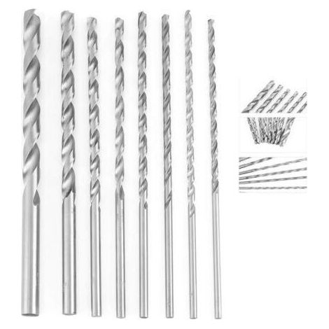 Forets Hélicoïdaux, 8Pcs HSS Micro Drill Forets Bits Métrique Outils De Forage Foret 4-10mm en Acier Rapide 4mm, 4.2mm, 4.5mm, 5mm, 5.2mm, 6mm, 8mm, 10mm Drill Setdengyank (1/5)