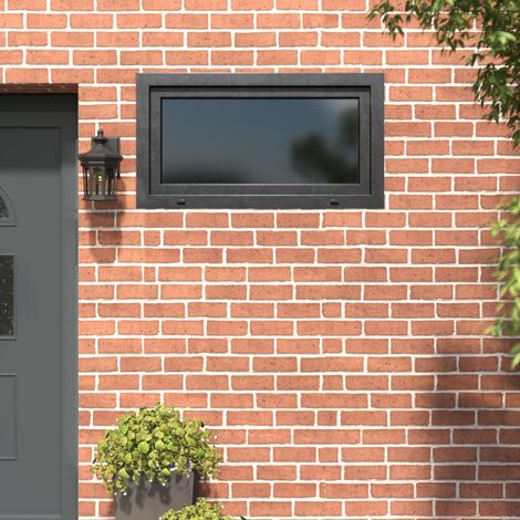 vidaXL Fenêtre de sous-sol RISOR 110 x 60 cm PVC et verre Anthracite