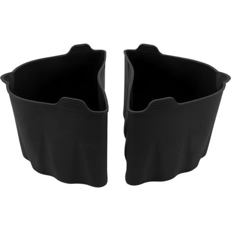 Fodera in silicone per pentola a cottura lenta, set da 2, 6-7 litri, divisorio per pentola, per cucine domestiche e professionali, nero (1/5)