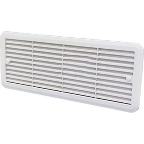 Grille d'aération blanche pour réfrigérateur 483 x 186 mm pour caravane et camping-car Thetford