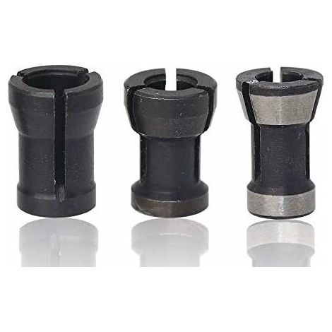 Lot de 3 adaptateurs de pince de serrage 6/6,35/8 mm pour fraiseuse en alliage - Pince de serrage pour pièces de fraiseuse Bakélite. (1/4)