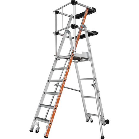 Stehleiter 6 Stufen - Maximale Arbeitshöhe 3,40m - 2274166