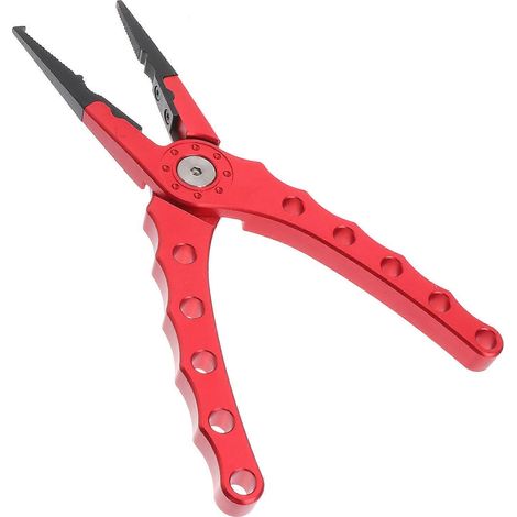 Ensemble de 3 pinces et ciseaux de pêche rouge pastèque pour la pêche en eau douce, outil coupe-fil (1/5)