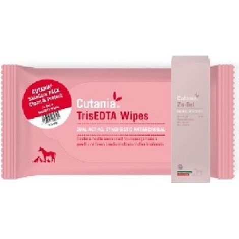 Vetnova cutania Zn Clean & Protect Pack - 30 ml - Gel + CutaniaеЁ Tridedta Gift Wipes