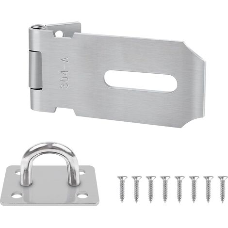 Cadenas de 7,6 cm en acier inoxydable 304 Verrou de sécurité avec vis Verrou pour cadenas, armoires, portes