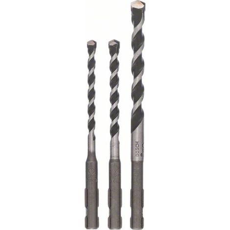 Bosch Accessories 2609256918 Hartmetall Mehrzweckbohrer-Set 3teilig 5 mm, 6 mm, 8 mm SDS-Quick 1 S