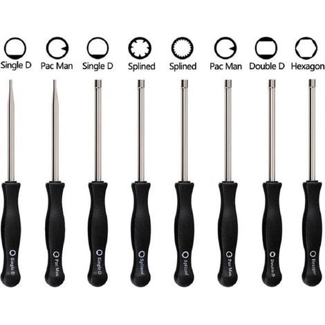 Outil de réglage de carburateur Pac Man/Single D/double D/Hexagone Hex Socket/21-teeth/cannelée 7-teeth Tournevis à douille cannelée pour commune 2 Cycle Moteur de petite taille (lot de 8) H318 (1/5)