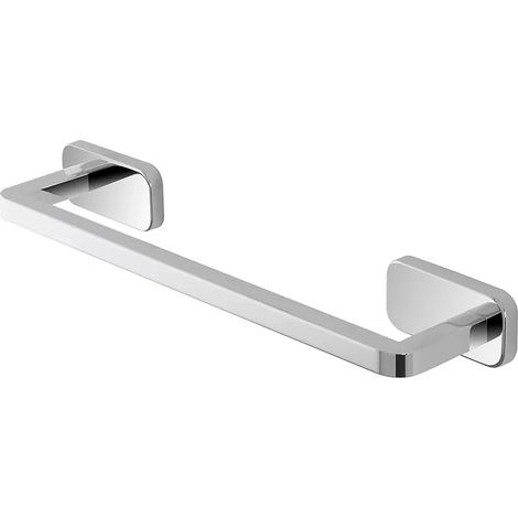 Portasciugamani a muro 35 cm in acciaio inox con doppio fissaggio (1/3)