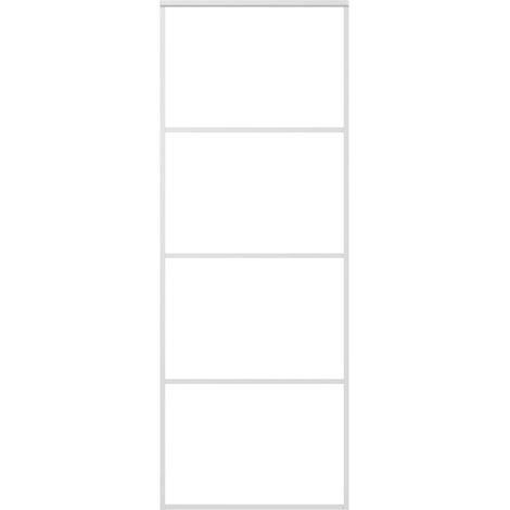 Vidrio de vidrio vidrio y aluminio 76x205 cm blanco - 345404