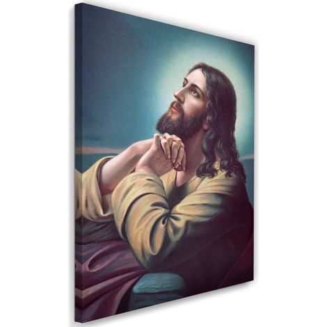 Tableau sur toile La prière de Jésus à Gethsémani Jardin 60x90 (1/4)